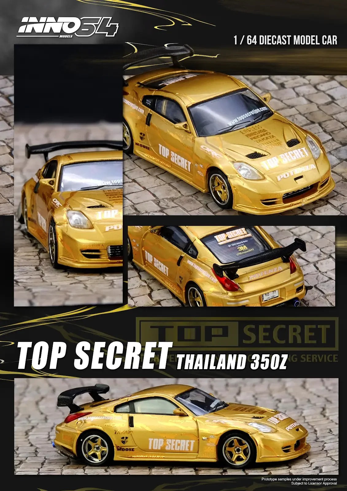 Inno64 1/64 Nissan Top Secret Thailand 350Z IN64-350ZTST-TSTOS Dieast Scale Model