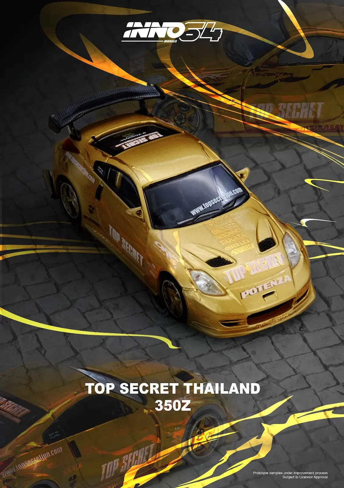 Inno64 1/64 Nissan Top Secret Thailand 350Z IN64-350ZTST-TSTOS Dieast Scale Model