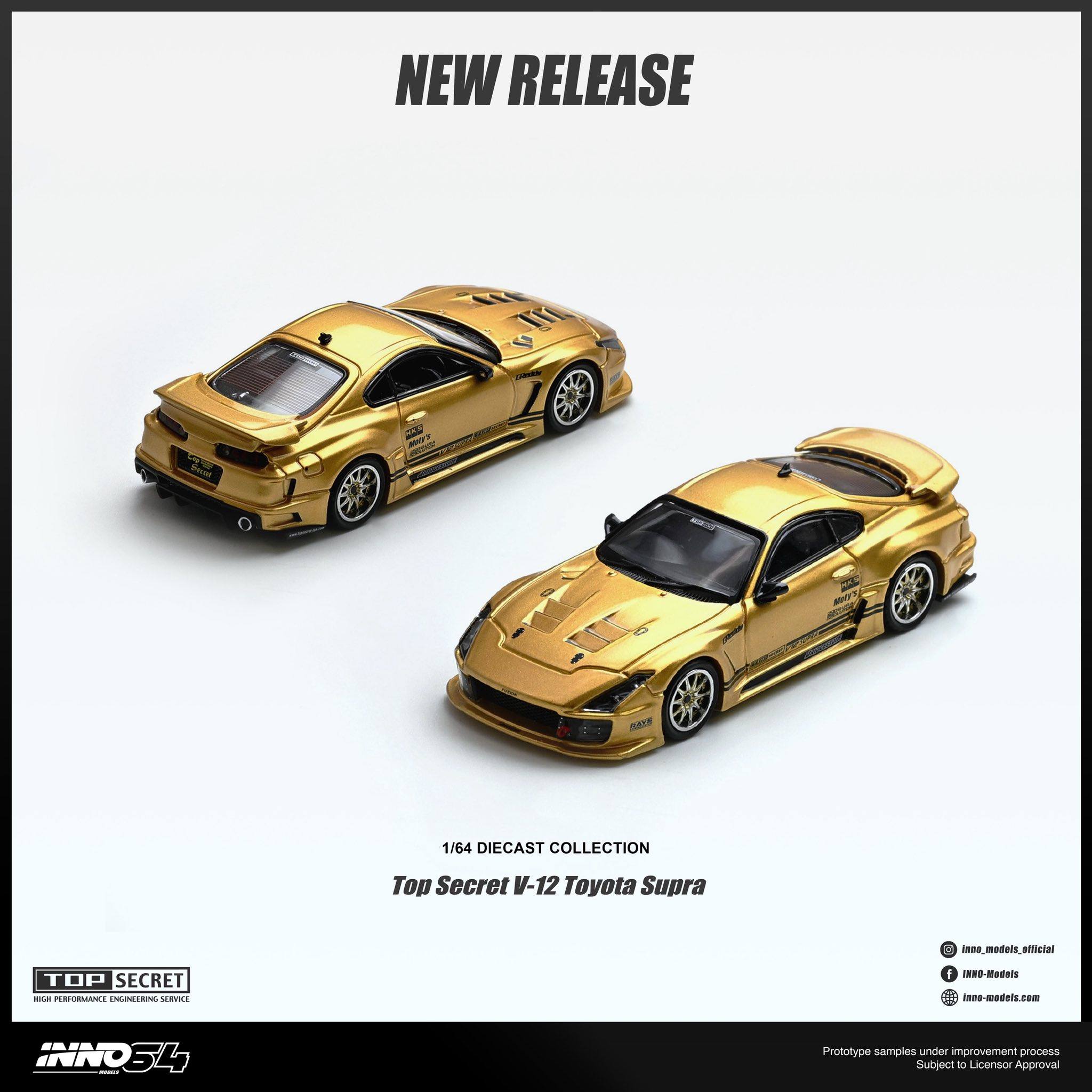 [PRE ORDER] Inno64 1/64 TOP SECRET V12 SUPRA IN64-A80TSV12-01 Diecast Scale Model
