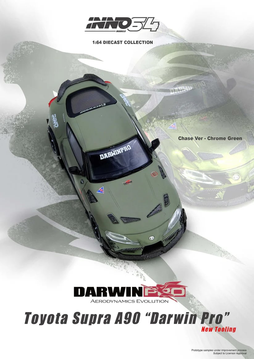 Inno64 1/64 Toyota Supra A90 Darwin PRO Matte Green 64 IN64-A90DP-MATGR Diecast Scale Model