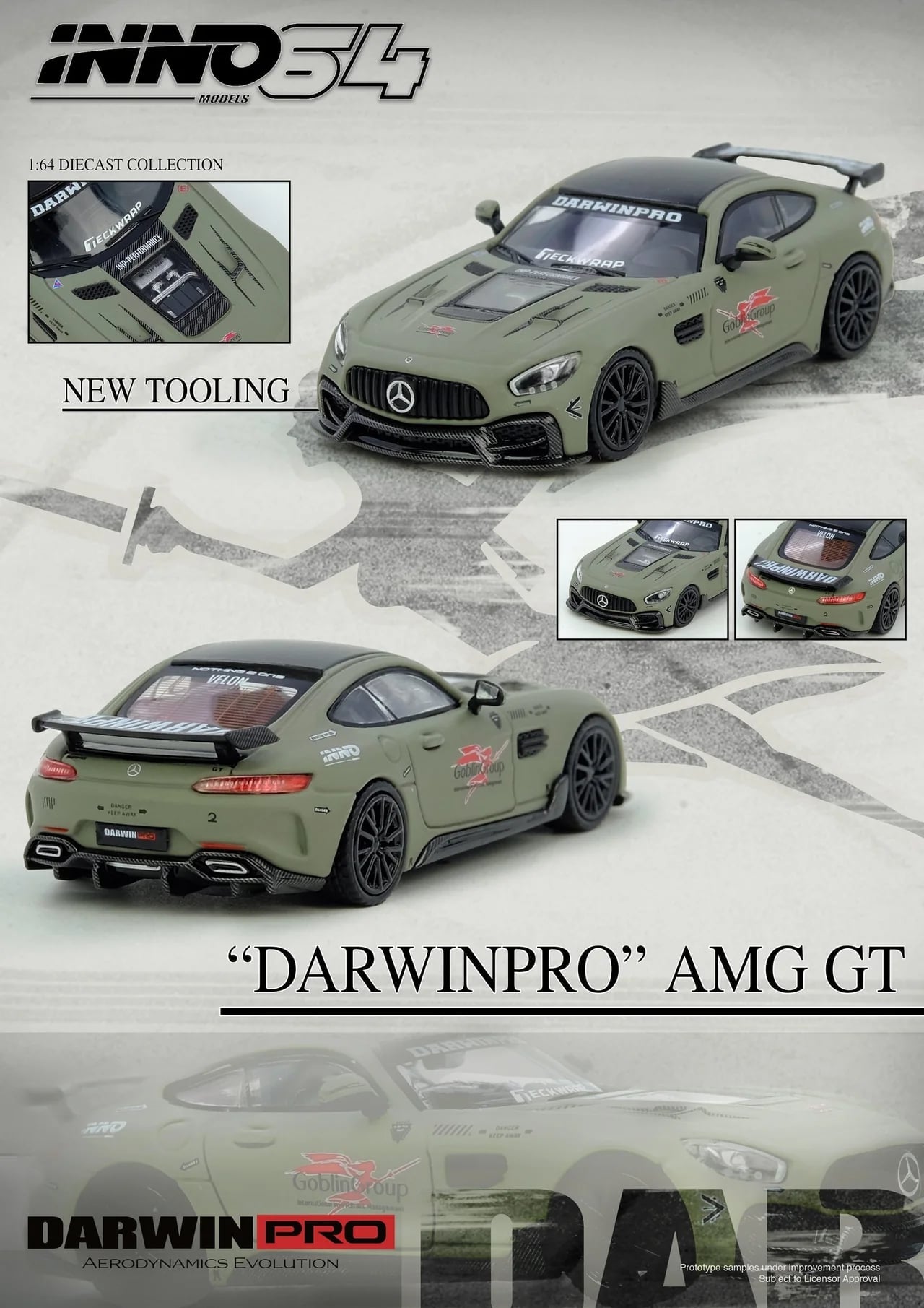 [PRE ORDER] Inno64 1/64 DARWIN PRO AMG GT IN64-AMGGT-DP01 Diecast Scale Model
