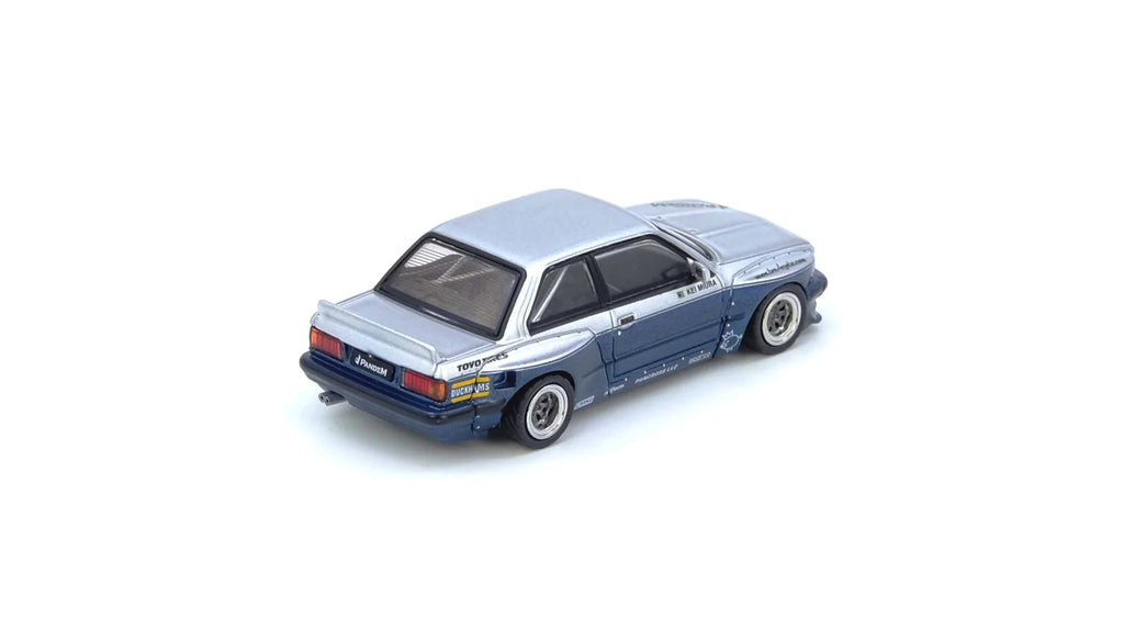 Inno64 1/64 BMW PANDEM E30 M3 Silver/Blue IN64-E30P-SILBLU Diecast Scale Model