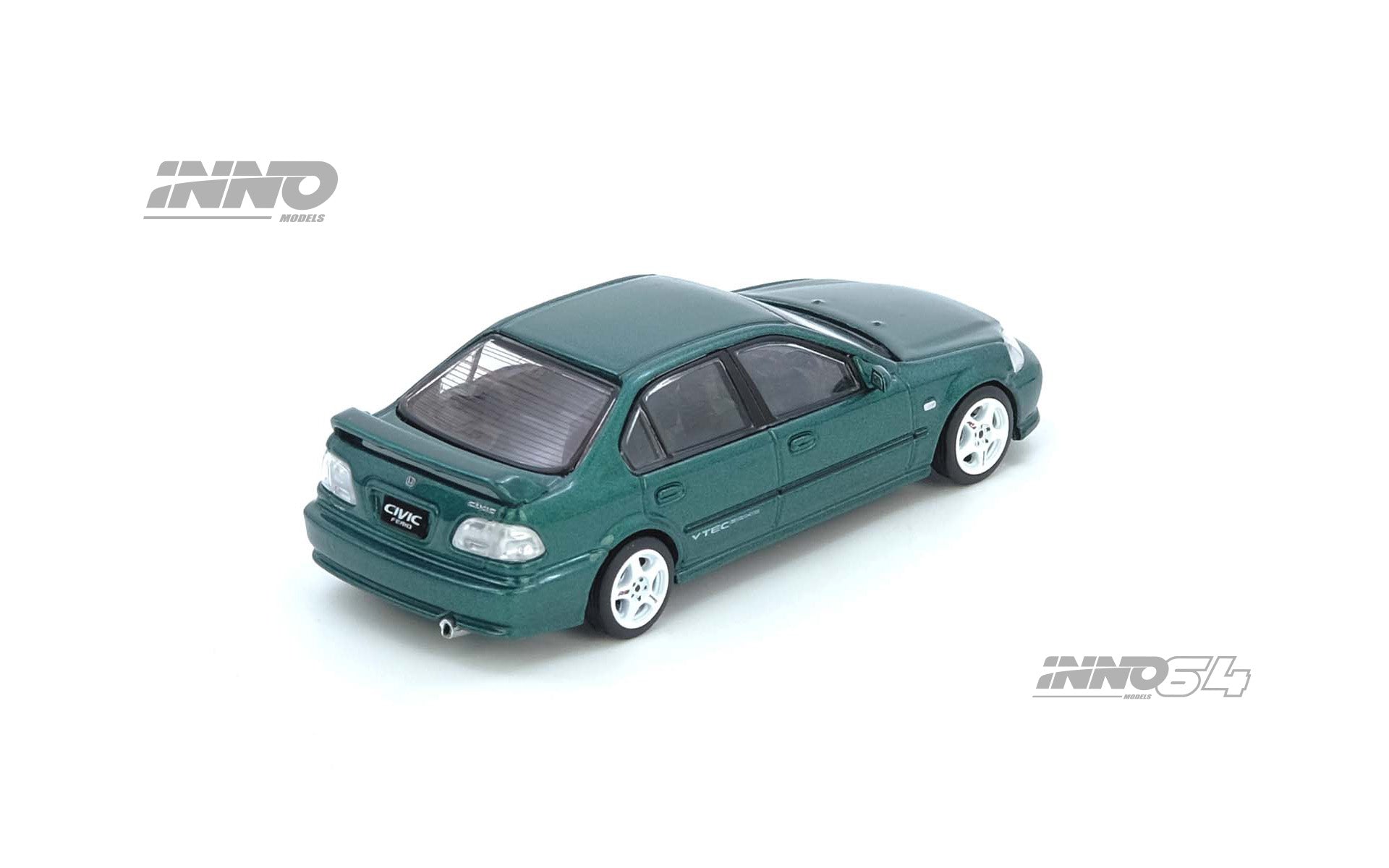 Inno64 1/64 HONDA CIVIC Ferio Si (EK) Green IN64-EKS-GREEN Diecast Scale Model