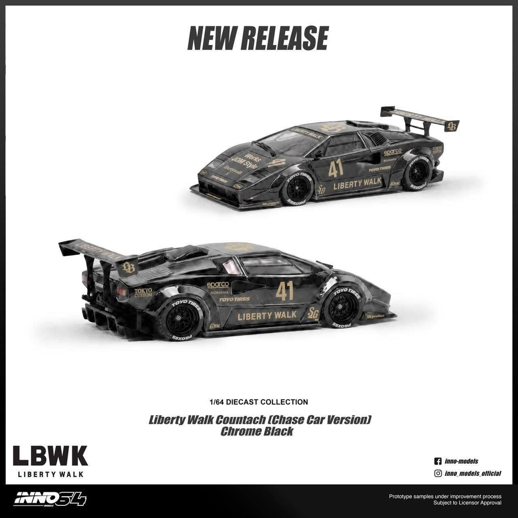 [PRE ORDER] Inno64 1/64 LIBERTY WALK COUNTACH IN64-LBCOUNTACH-01 Diecast Scale Model (Chance to get a CHASE car)