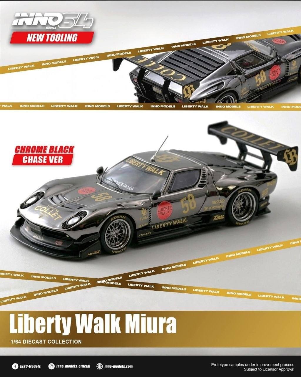 [PRE ORDER] Inno64 1/64 LB-Silhouette WORKS Miura GT IN64-LBMIURA-01 Diecast Scale Model (Chance to get a CHASE car)