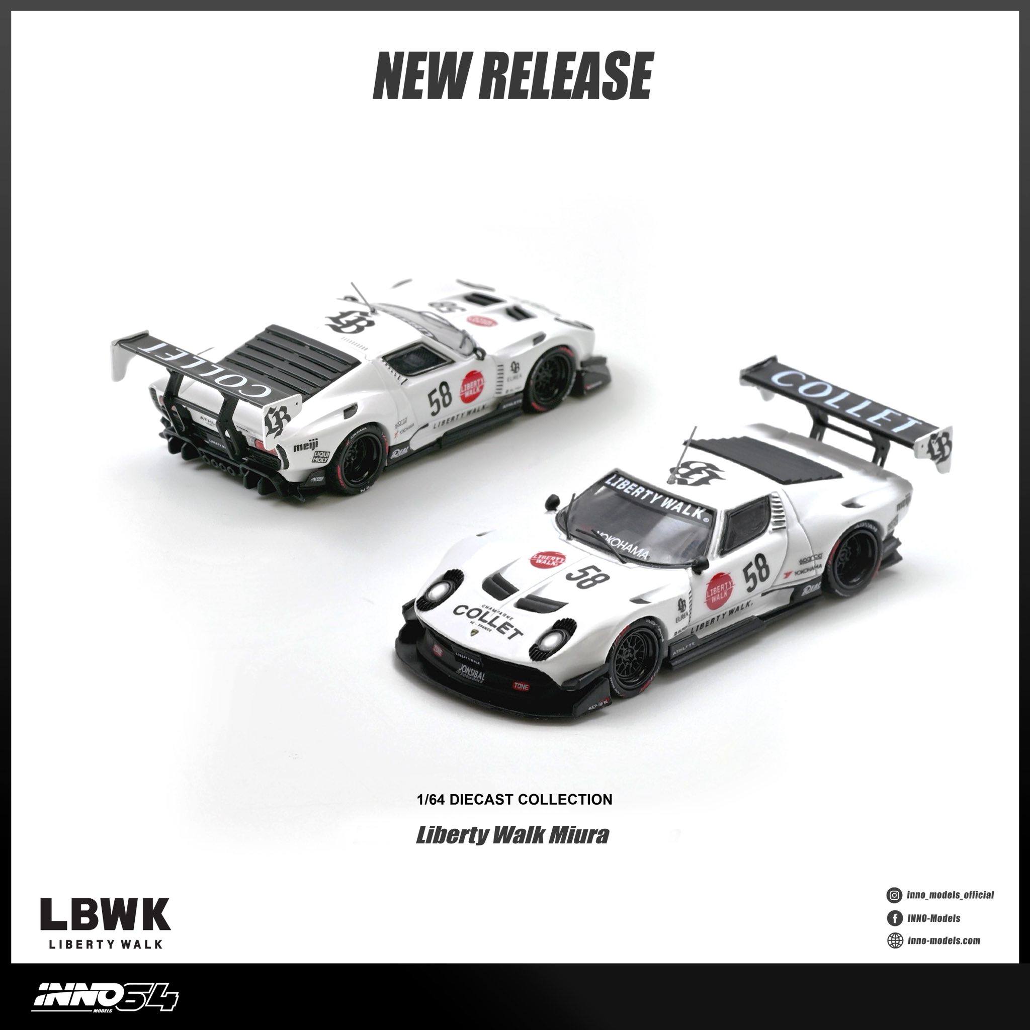 [PRE ORDER] Inno64 1/64 LB-Silhouette WORKS Miura GT IN64-LBMIURA-01 Diecast Scale Model (Chance to get a CHASE car)