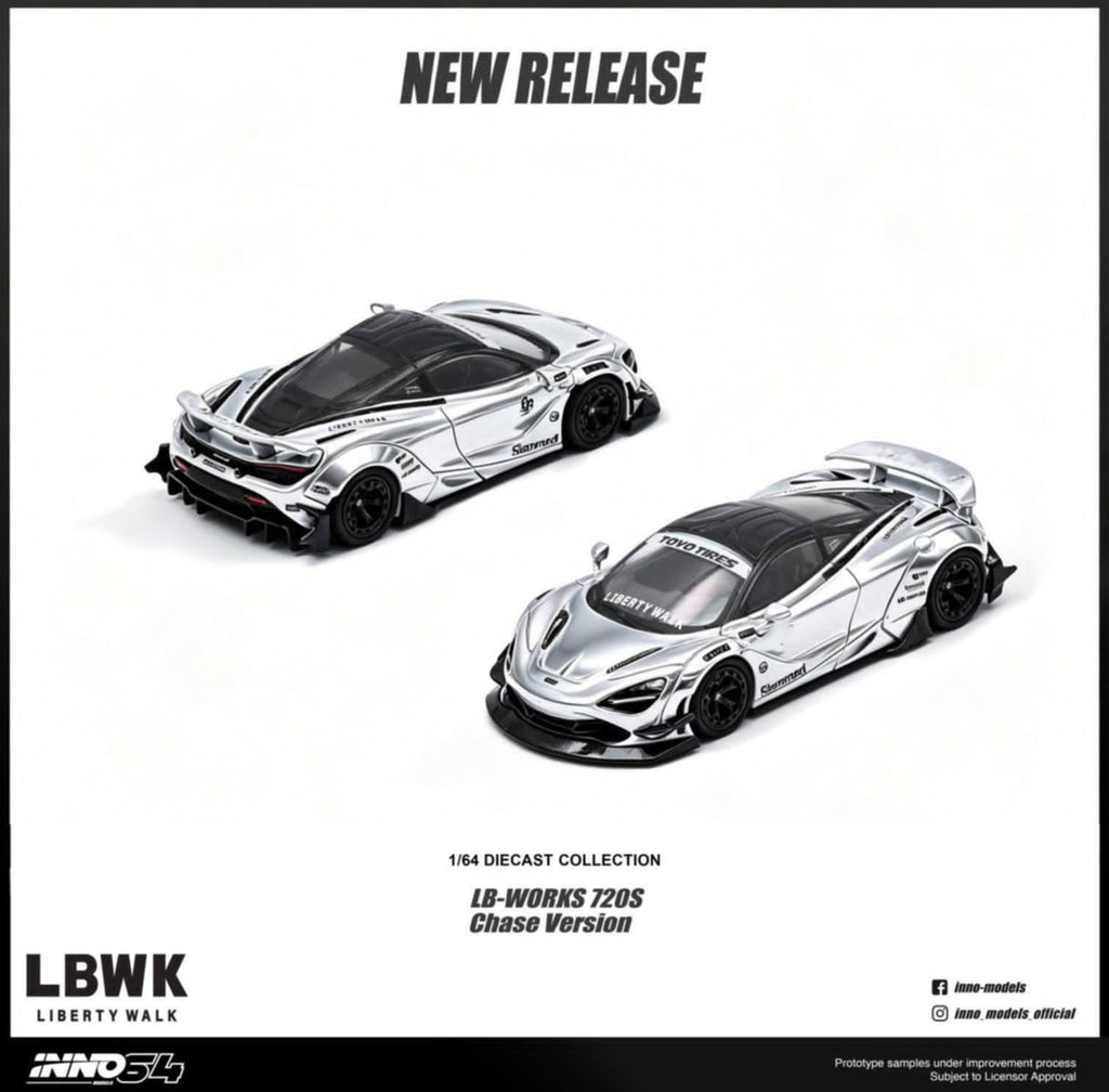 [PRE ORDER] Inno64 1/64 Liberty Walk 720S  (Chance of Chase) IN64-LBWK720S-01 Diecast Scale Model