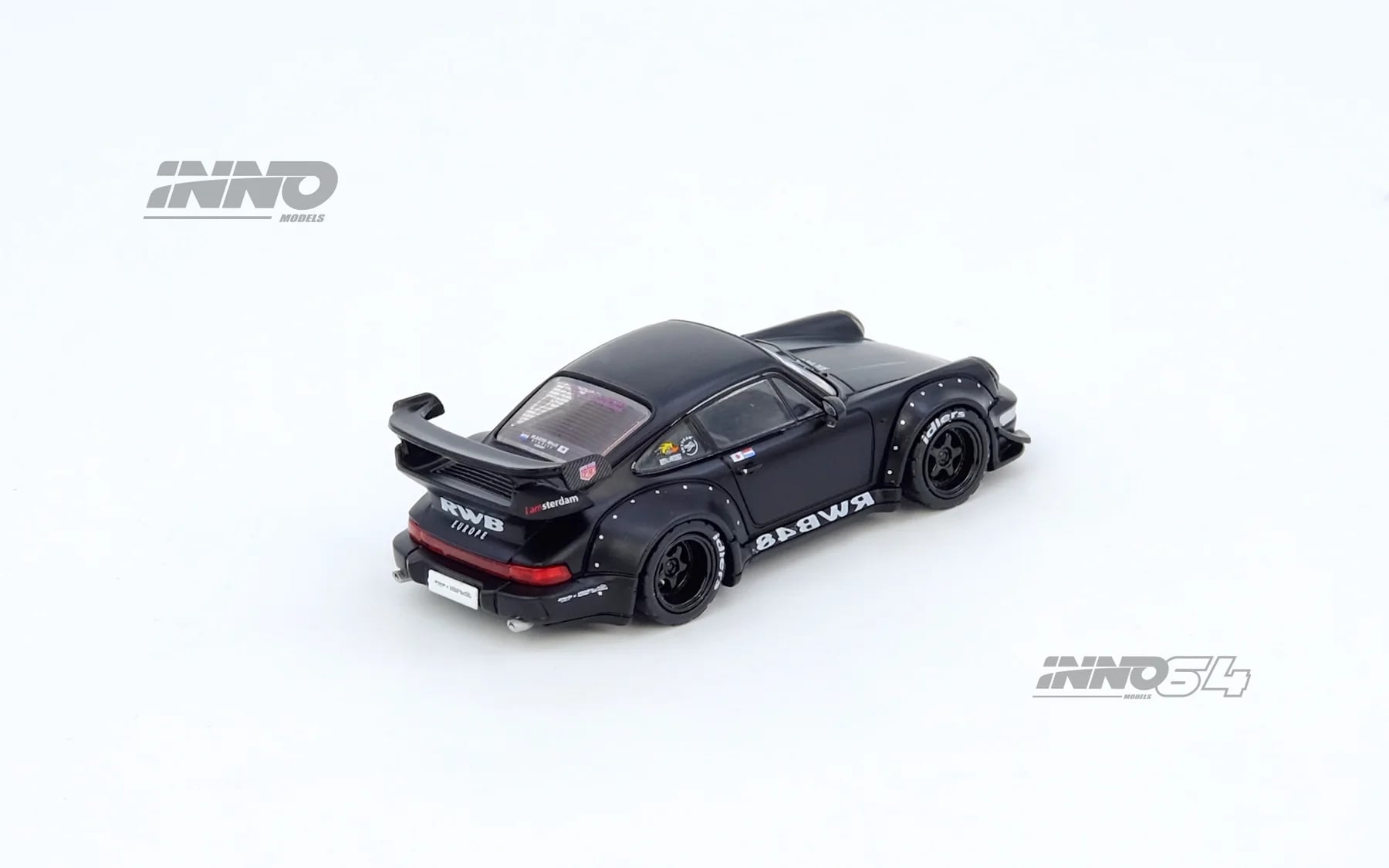 Inno64 1/64 RWB 964 Black Matte IN64-RWB964-BM Diecast Scale Model