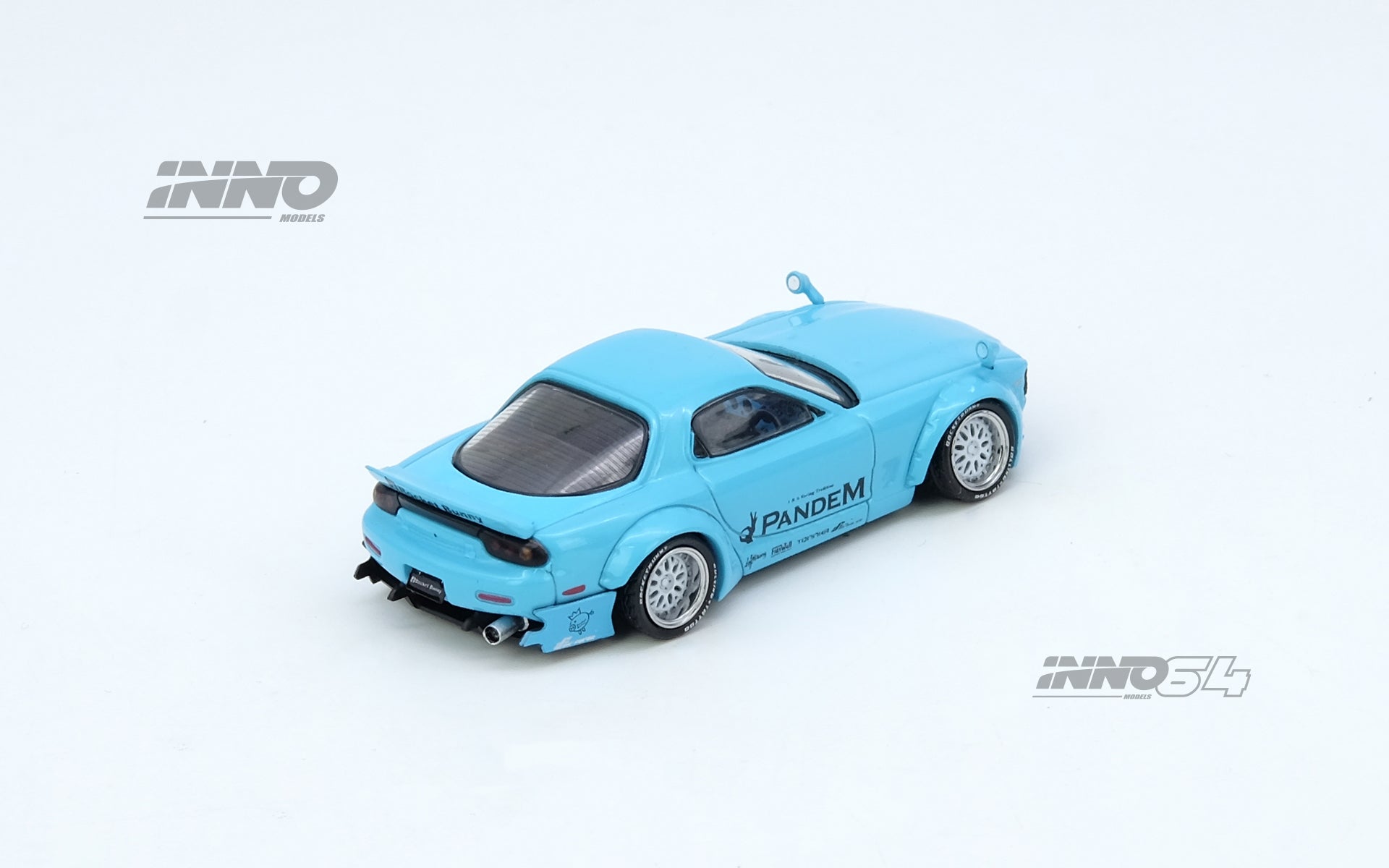 Inno64 1/64 PANDEM ROCKET BUNNY RX7 (FD3S) Tiffany Blue IN64-RX7FDP-TIFBLU Diecast Scale Model