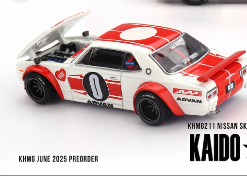 Kaido House x Mini GT 1/64 Nissan Skyline 2000 GT-R (KPGC10) Kaido Works V2 KHMG211 Diecast Scale Model