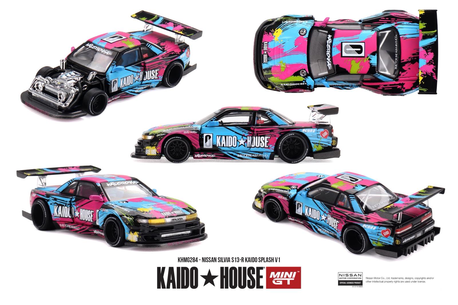 [PRE ORDER] Kaido House x Mini GT 1/64 Nissan Silvia S13-R Kaido Splash V1 KHMG284 Diecast Scale Model