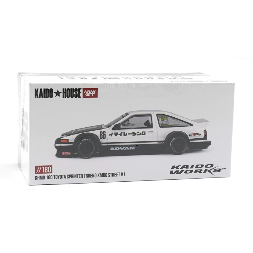 Kaido House x Mini GT 1/64 Toyota AE86 Sprinter Trueno Kaido Street V1 KHMG180 Diecast Scale Model