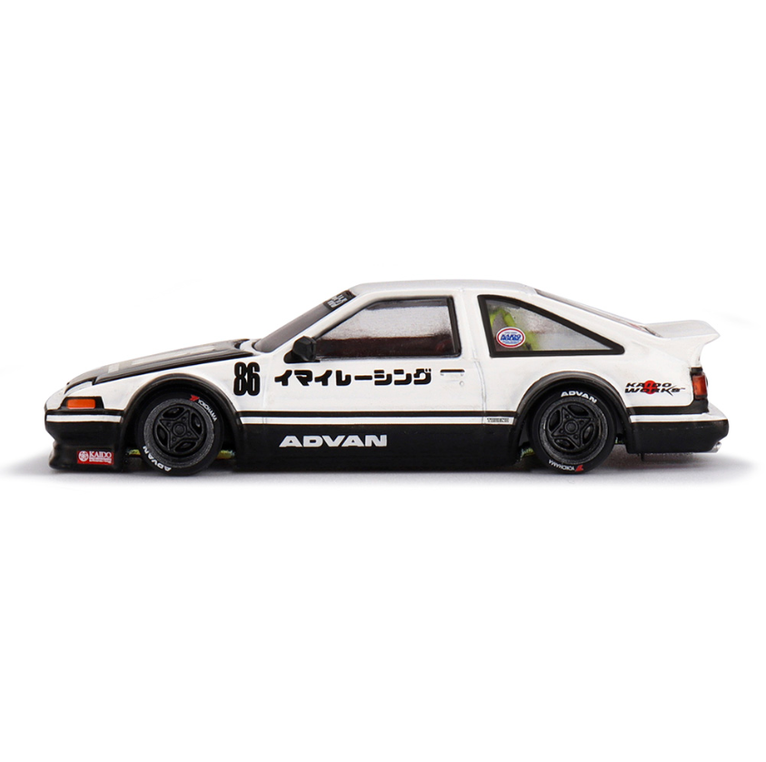 Kaido House x Mini GT 1/64 Toyota AE86 Sprinter Trueno Kaido Street V1 KHMG180 Diecast Scale Model