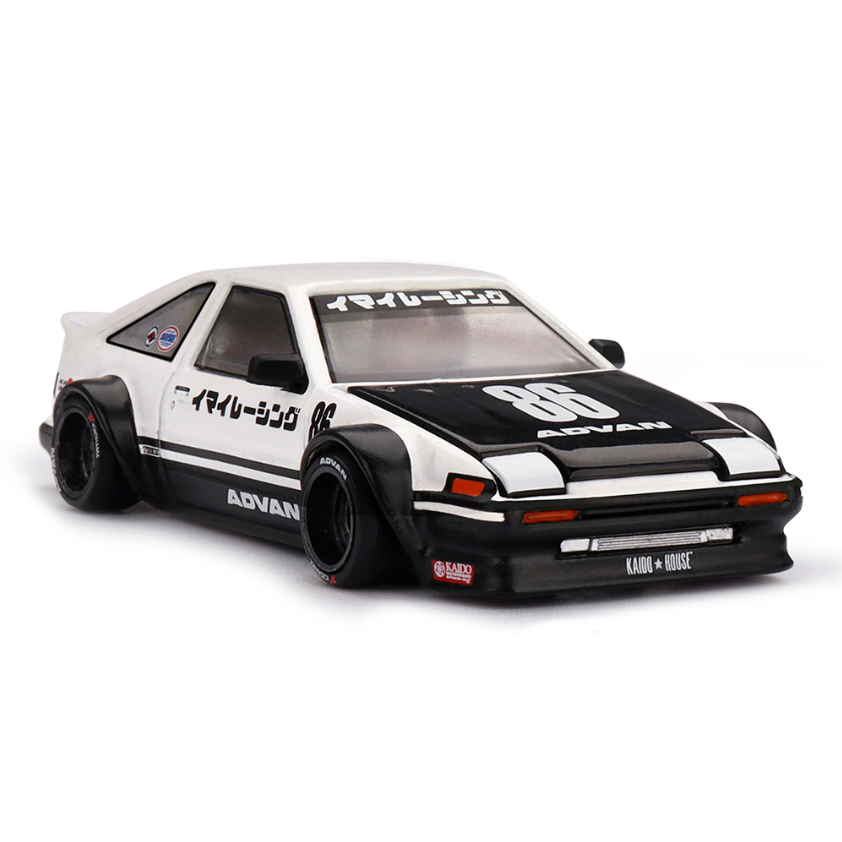 Kaido House x Mini GT 1/64 Toyota AE86 Sprinter Trueno Kaido Street V1 KHMG180 Diecast Scale Model