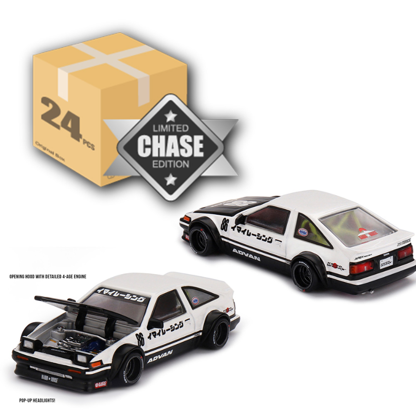 Kaido House x Mini GT 1/64 Toyota AE86 Sprinter Trueno Kaido Street V1 KHMG180 Diecast Scale Model