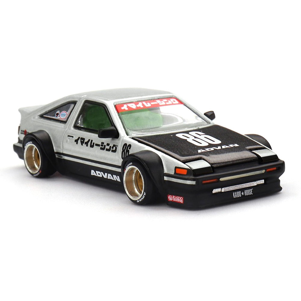 Kaido House x Mini GT 1/64 Toyota AE86 Sprinter Trueno Kaido Street V2 KHMG218 Diecast Scale Model