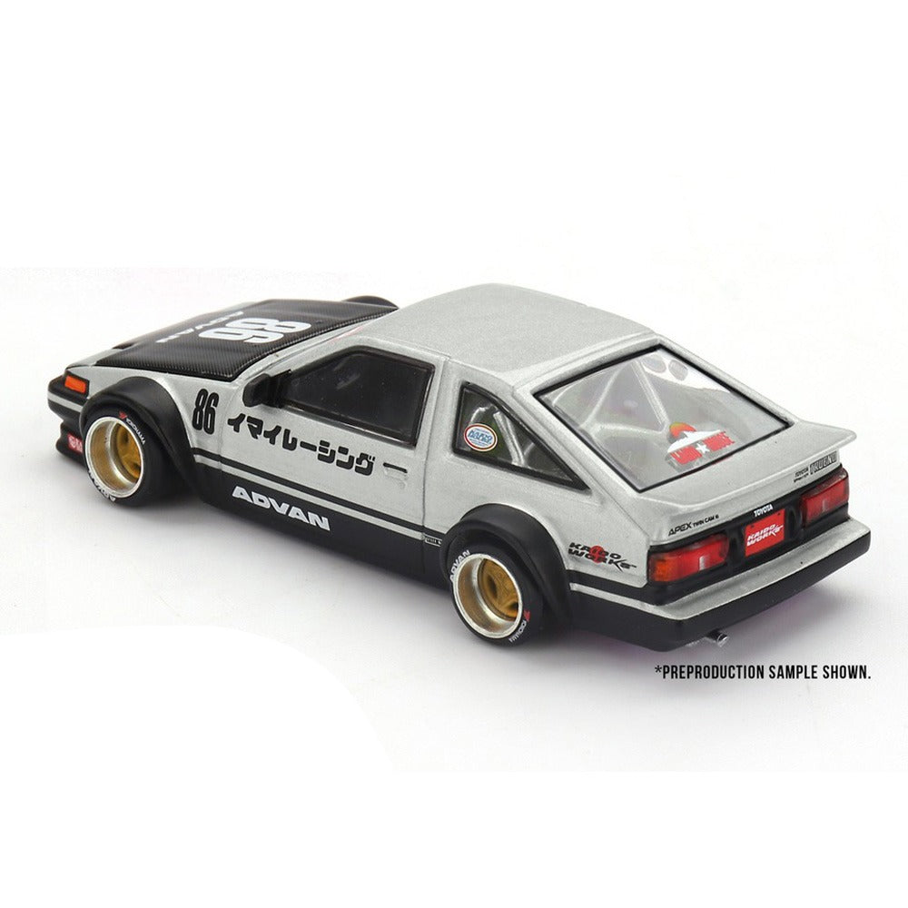 Kaido House x Mini GT 1/64 Toyota AE86 Sprinter Trueno Kaido Street V2 KHMG218 Diecast Scale Model