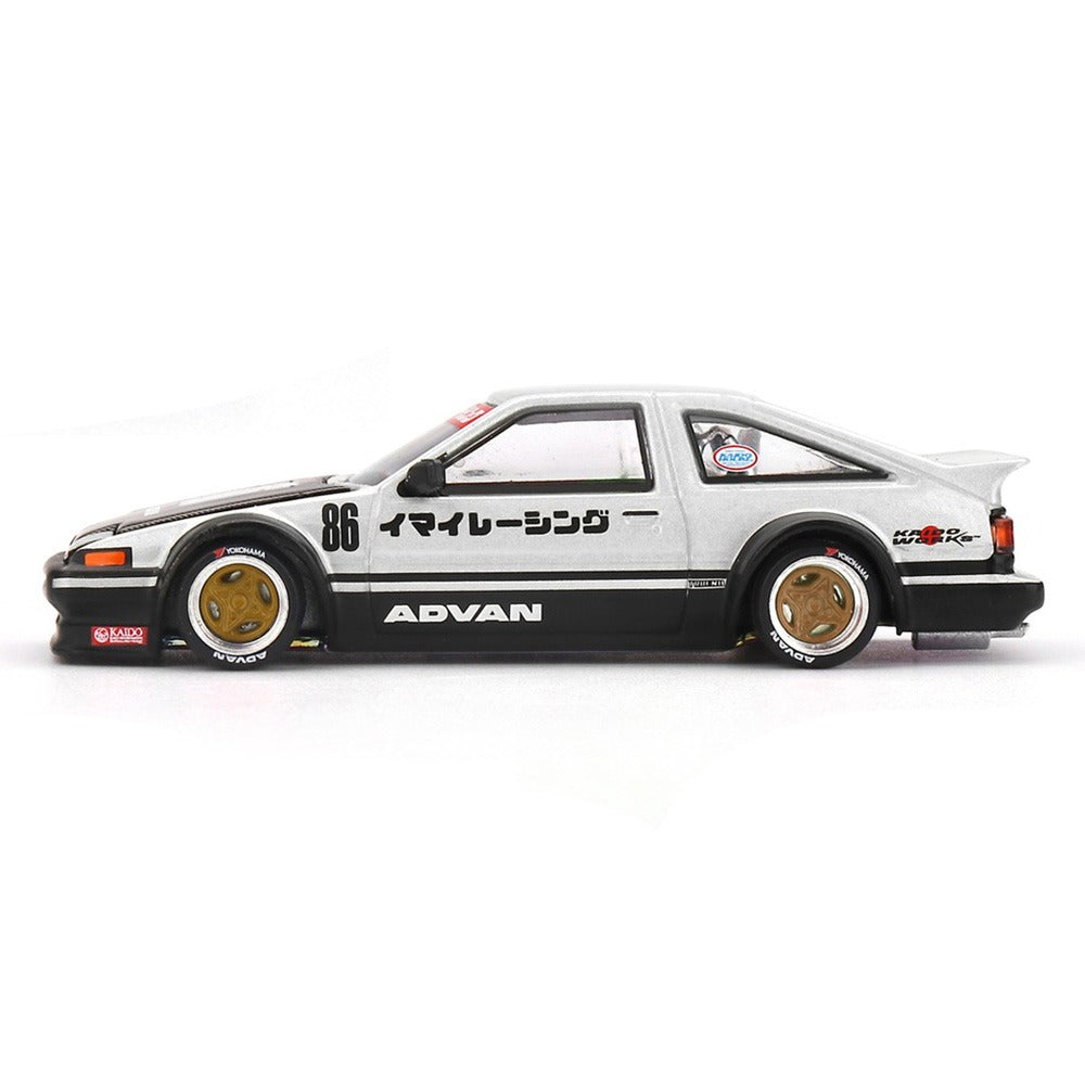 Kaido House x Mini GT 1/64 Toyota AE86 Sprinter Trueno Kaido Street V2 KHMG218 Diecast Scale Model