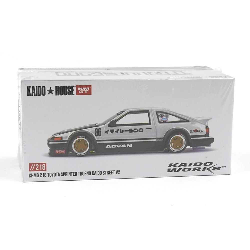 Kaido House x Mini GT 1/64 Toyota AE86 Sprinter Trueno Kaido Street V2 KHMG218 Diecast Scale Model