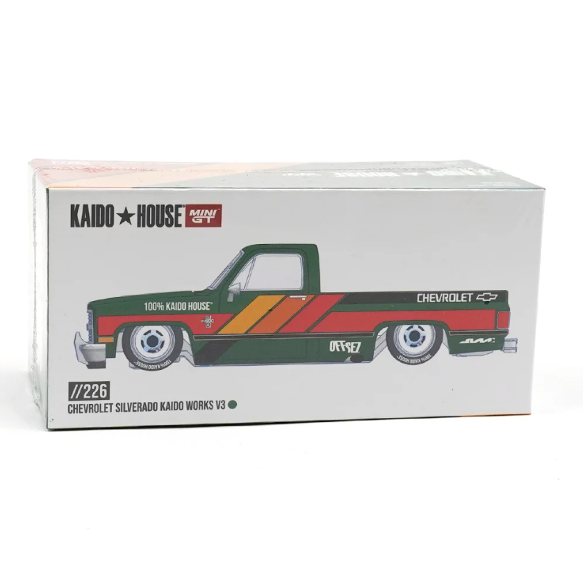 Kaido House x Mini GT 1/64 Chevrolet Silverado KAIDO WORKS V3 KHMG226 Diecast Scale Model
