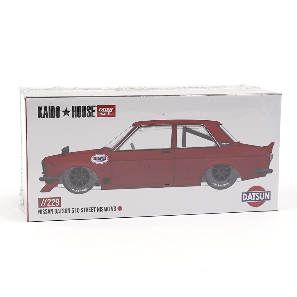Kaido House x Mini GT 1/64 Datsun 510 Street Nismo V3 KHMG229 Diecast Scale Model