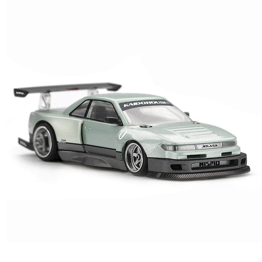 Kaido House x Mini GT 1/64 Nissan Silvia S13-R KAIDO WORKS V1 KHMG232 Diecast Scale Model