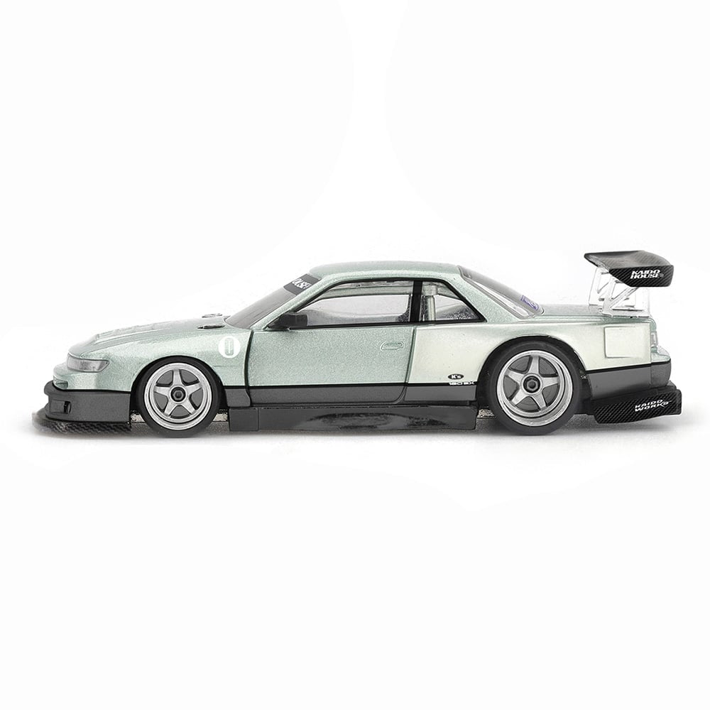 Kaido House x Mini GT 1/64 Nissan Silvia S13-R KAIDO WORKS V1 KHMG232 Diecast Scale Model