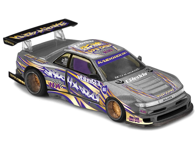 Kaido House x Mini GT 1/64 Nissan Silvia S13-R KAIDO DRIFT V1 KHMG235 Diecast Scale Model Car