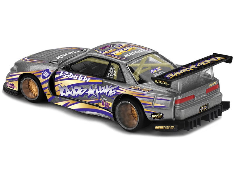 Kaido House x Mini GT 1/64 Nissan Silvia S13-R KAIDO DRIFT V1 KHMG235 Diecast Scale Model Car