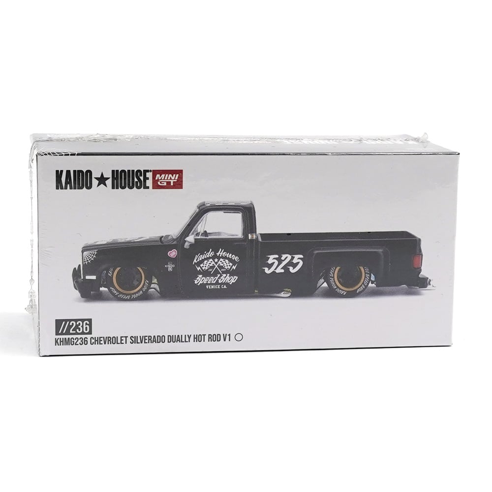 Kaido House x Mini GT 1/64 Chevrolet Silverado Dually Hot Rod V1 KHMG236 Diecast Scale Model