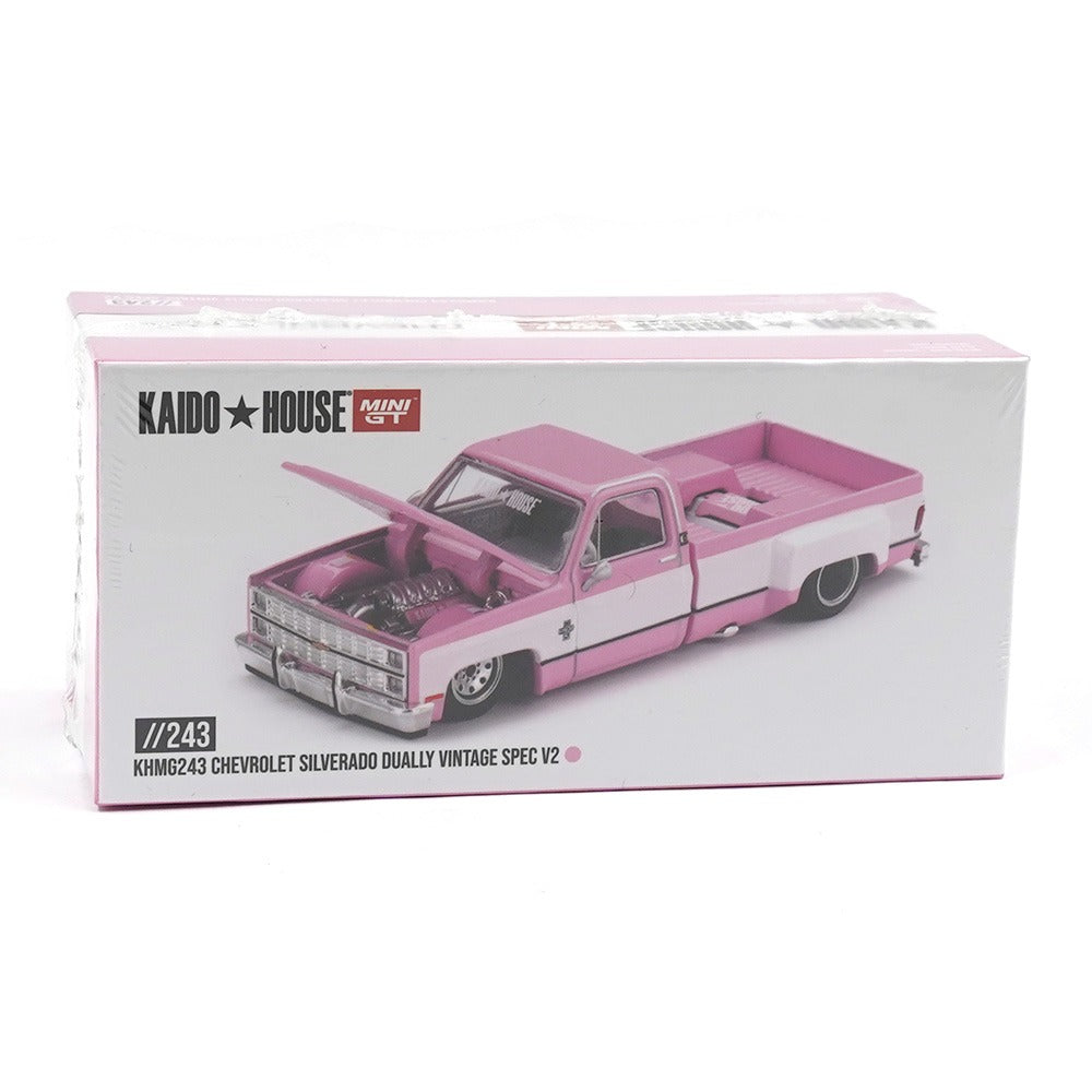 Kaido House x Mini GT 1/64 Chevrolet Silverado Dually Vintage Spec V2 KHMG243 Diecast Scale Model