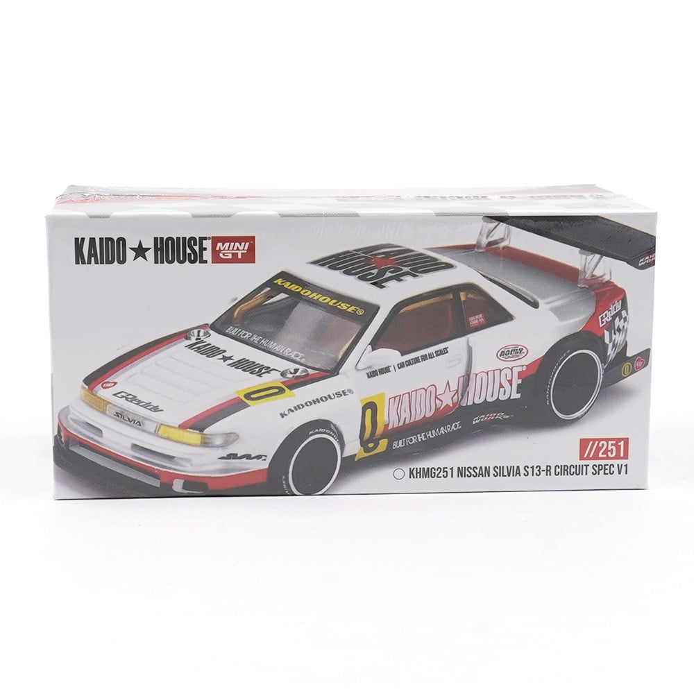 Kaido House x Mini GT 1/64 Nissan Silvia S13-R Circuit Spec V1 KHMG251 Diecast Scale Model