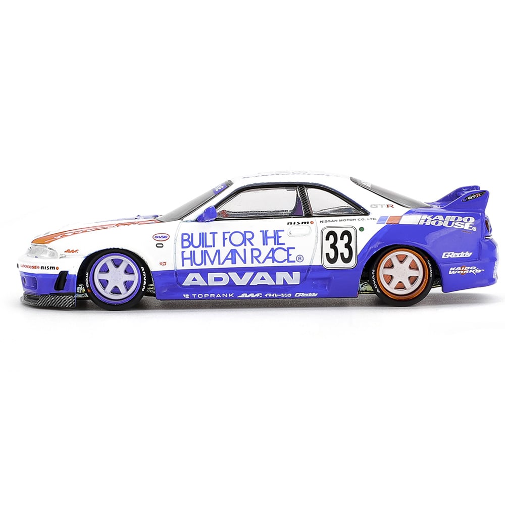 Kaido House x Mini GT 1/64 Nissan Skyline GT-R R33 BFTHR V1 KHMG213 Diecast Scale Model