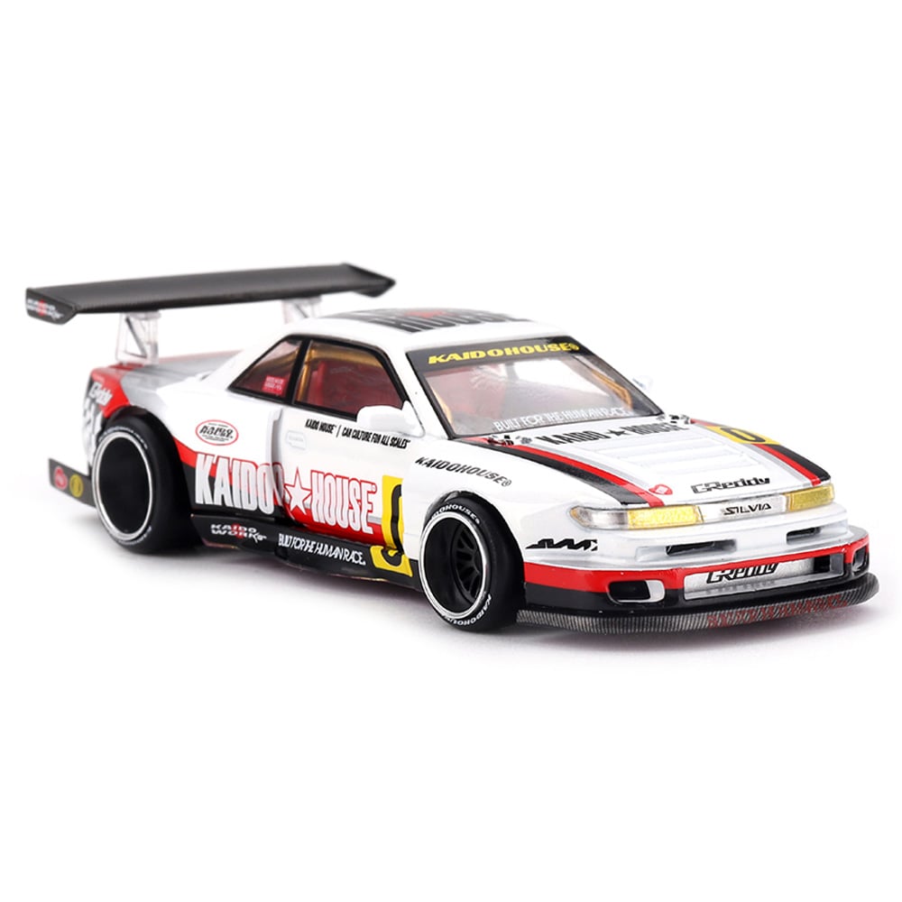 Kaido House x Mini GT 1/64 Nissan Silvia S13-R Circuit Spec V1 KHMG251 Diecast Scale Model