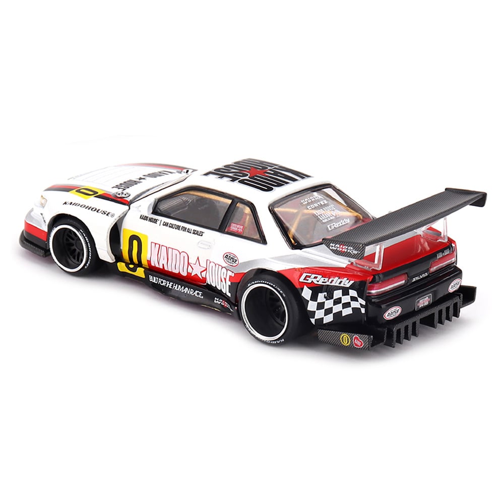 Kaido House x Mini GT 1/64 Nissan Silvia S13-R Circuit Spec V1 KHMG251 Diecast Scale Model