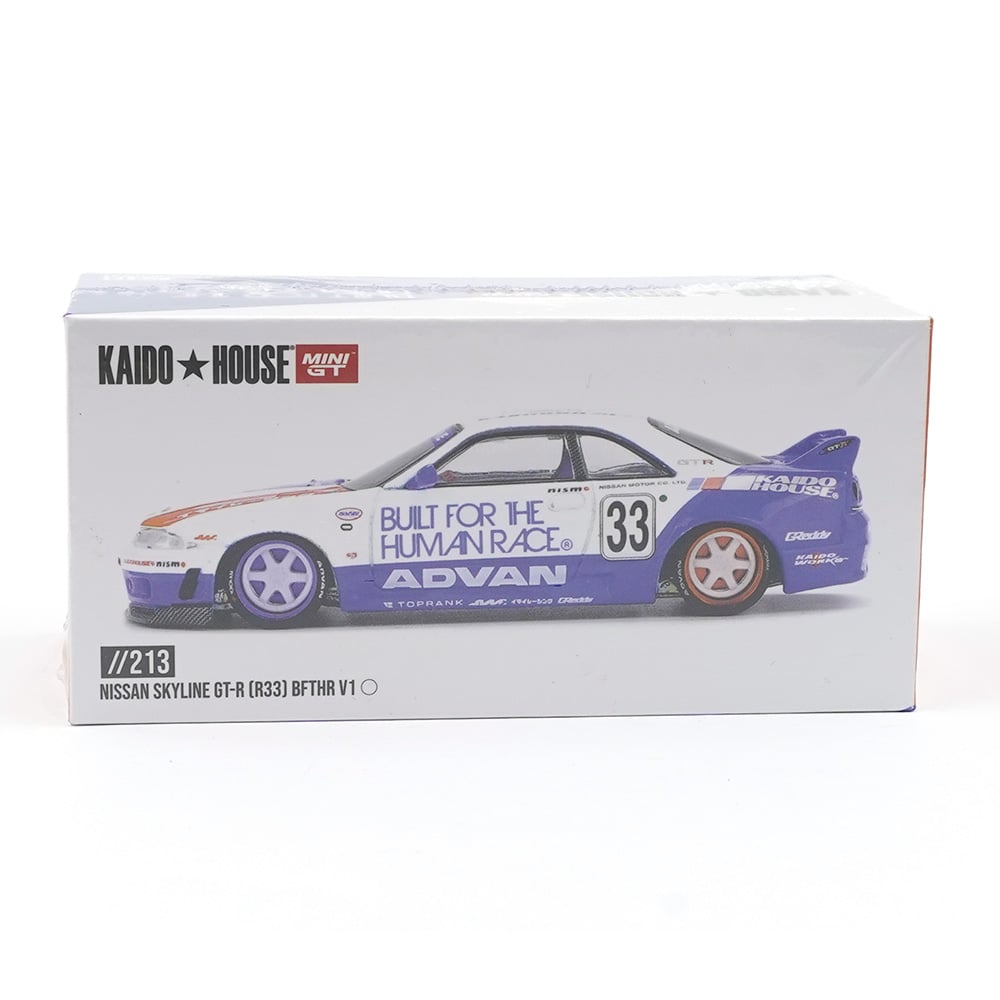 Kaido House x Mini GT 1/64 Nissan Skyline GT-R R33 BFTHR V1 KHMG213 Diecast Scale Model