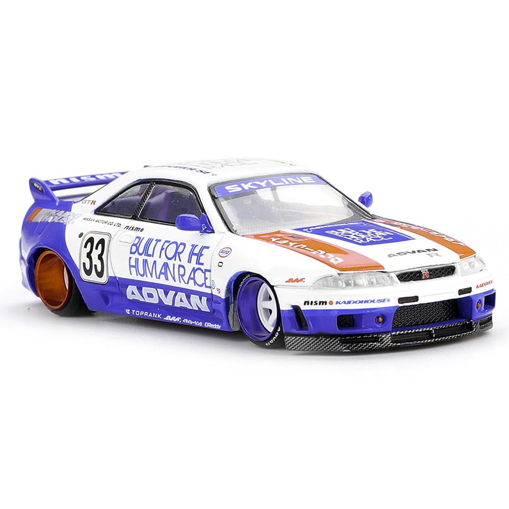 Kaido House x Mini GT 1/64 Nissan Skyline GT-R R33 BFTHR V1 KHMG213 Diecast Scale Model