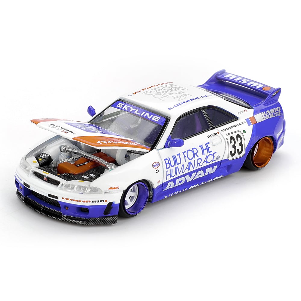 Kaido House x Mini GT 1/64 Nissan Skyline GT-R R33 BFTHR V1 KHMG213 Diecast Scale Model
