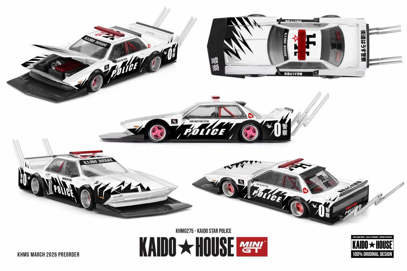 [PRE ORDER] Kaido House x Mini GT 1/64 Kaido Star Police KHMG275 Diecast Scale Model