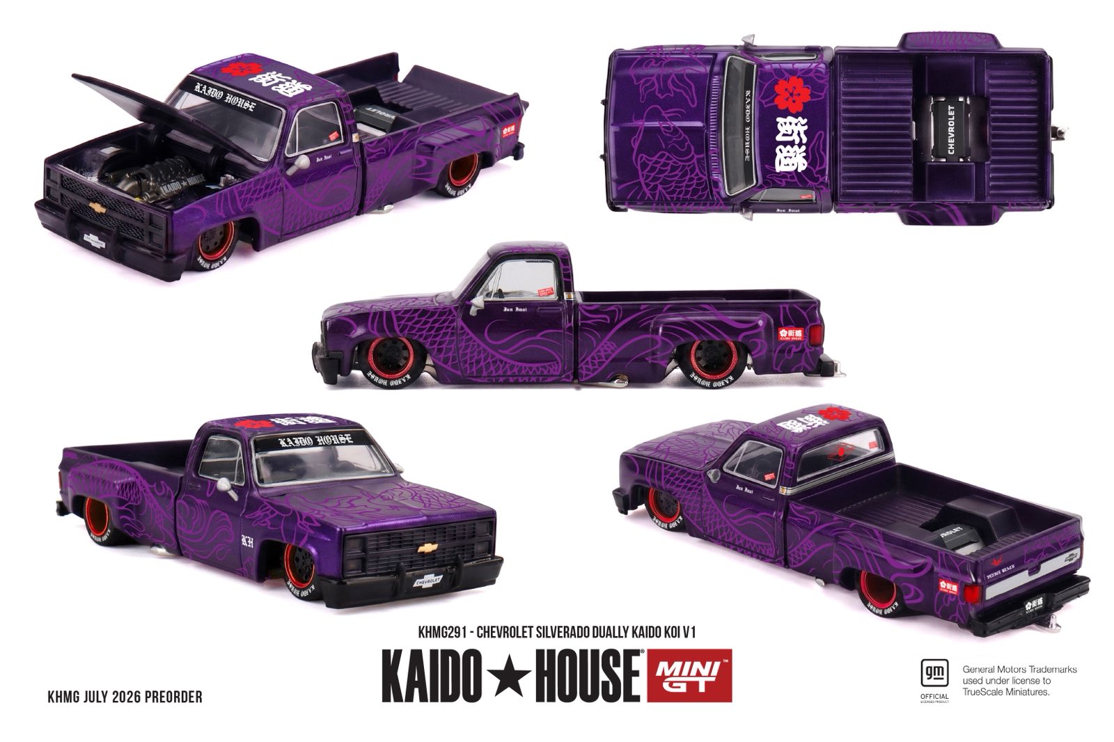 [PRE ORDER] Kaido House 1/64 Chevrolet Silverado Dually KAIDO Koi V1 KHMG291 Diecast Scale Model