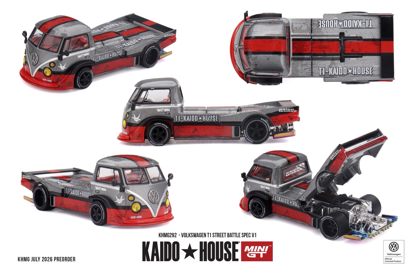 [PRE ORDER] Kaido House 1/64 Volkswagen T1  Street Battle Spec V1 KHMG292 Diecast Scale Model