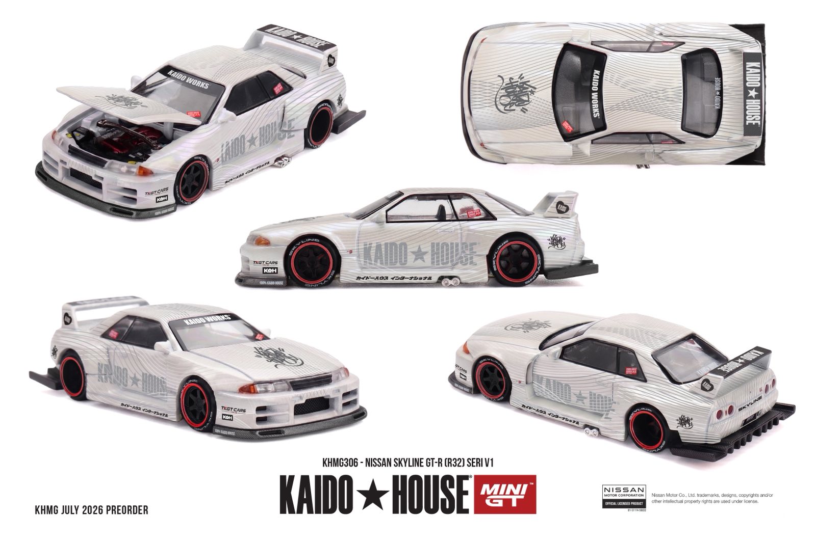 [PRE ORDER] Kaido House 1/64 Nissan Skyline GT-R (R32) SERI V1 KHMG306 Diecast Scale Model