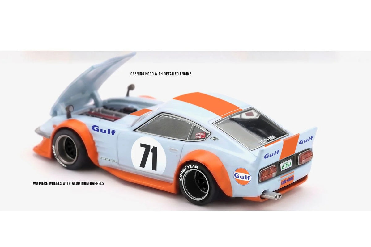 [PRE ORDER] Kaido House x Mini GT 1/64 Nissan Fairlady Z Kaido GT GULF V1 KHMG317 Diecast Scale Model
