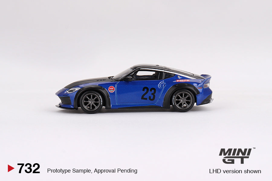 Mini GT 1/64 Nissan Z LB★NATION WORKS Seiran Blue MGT00732-L Diecast Scale Model