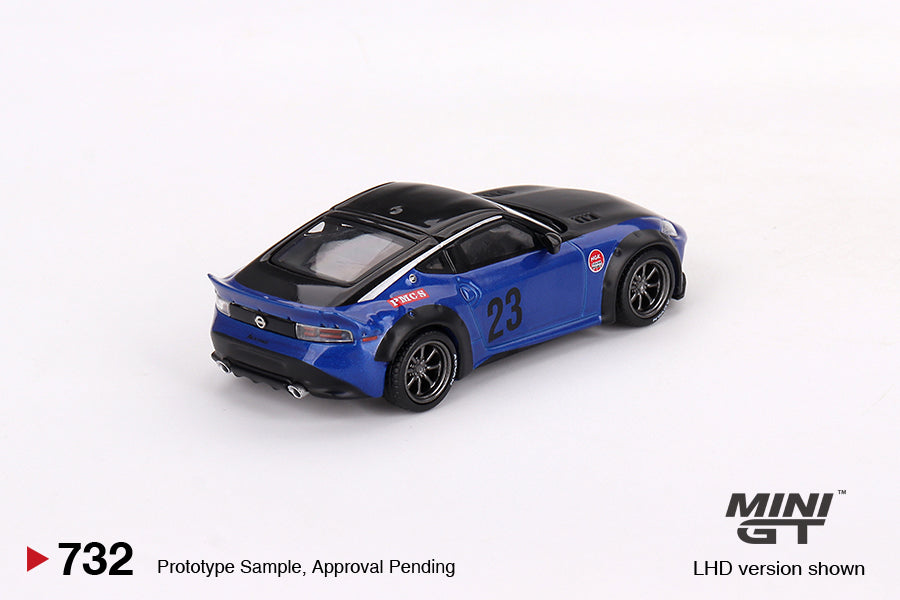 Mini GT 1/64 Nissan Z LB★NATION WORKS Seiran Blue MGT00732-L Diecast Scale Model