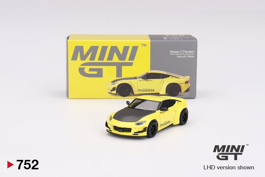 Mini GT 1/64 Nissan Z Pandem Ikazuchi Yellow MGT00752-L Diecast Scale Model