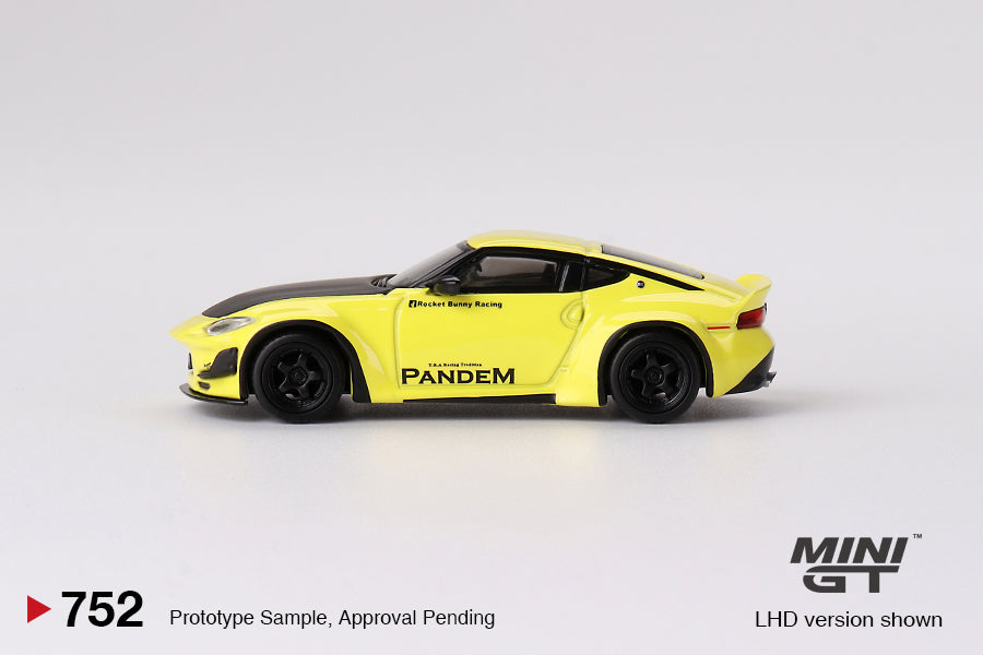 Mini GT 1/64 Nissan Z Pandem Ikazuchi Yellow MGT00752-L Diecast Scale Model