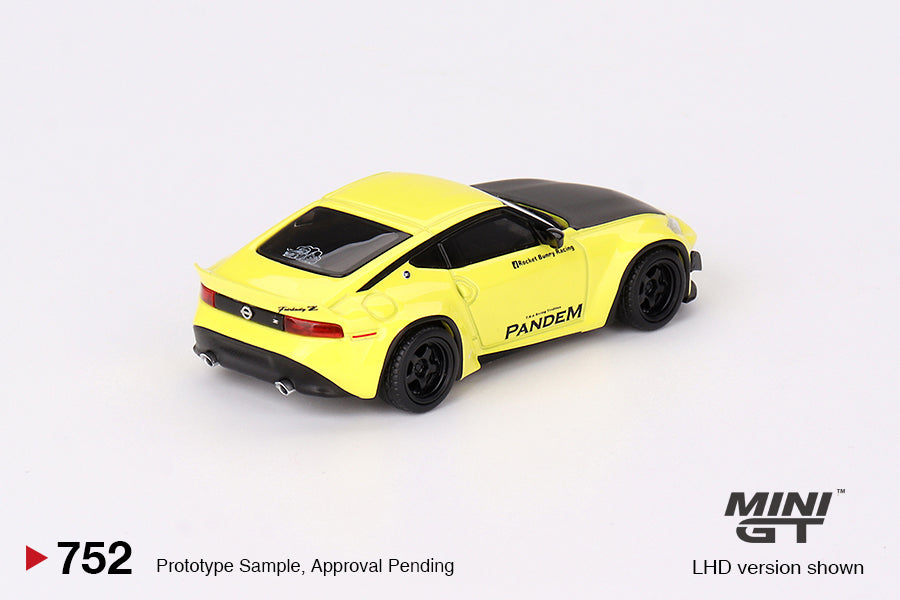Mini GT 1/64 Nissan Z Pandem Ikazuchi Yellow MGT00752-L Diecast Scale Model