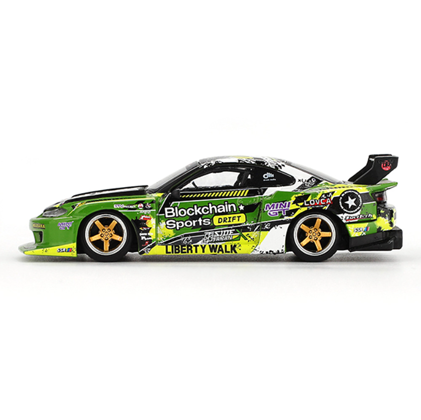 Mini GT 1/64 Nissan LB-Super Silhouette S15 SILVIA #555 V2 2024 Formula Drift Japan MGT00823-R Diecast Scale Model Car