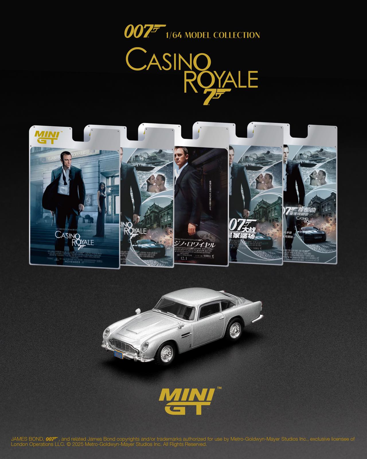 [PRE ORDER] Mini GT 1/64 Aston Martin DB5 “Casino Royale” Blister MGT00909-007E Diecast Scale Model